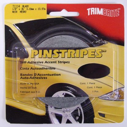 TRIMBRITE 1/8 PINSTRIPE TAPE BLACK - T1114