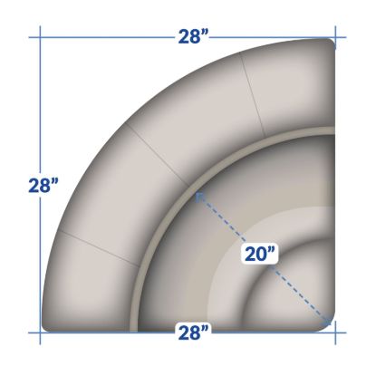 WISE SEATING PREMIER SERIES 28' CORNER CUSHION S - M110281066