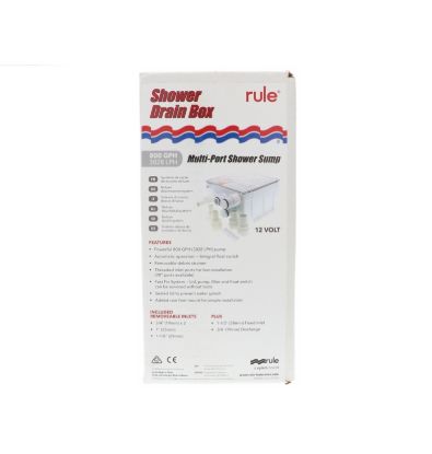 RULE SHOWER DRAIN KIT 800GPH 12V - 98B