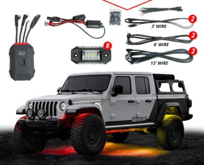 XK GLOW XKMAX RGBW 8PC LED ROCK - MXROCKADV