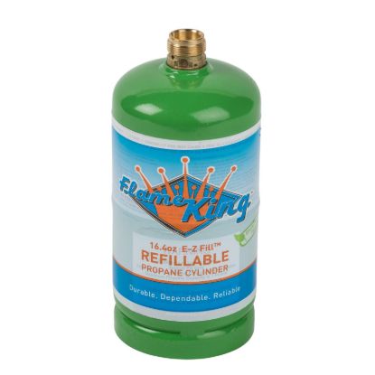 FLAME KING 1-LB REFILLABLE PROPANE CYLINDER - FLMKNG164L