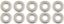 3/8 SS Flat Washers 10pk .725 OD No Chamfer
