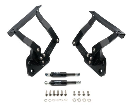 Billet Hood Hinges Matte Black