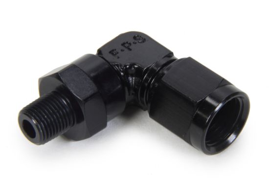6an Female Swivel to 1/8 MPT 90-Degree Fitting