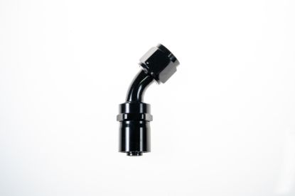 10AN 45 Degree Crimp Hose End Black