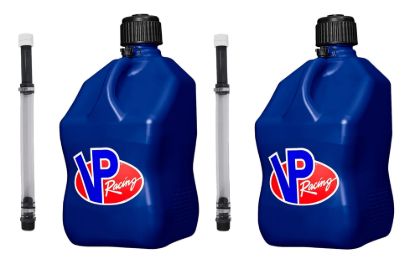 Utility Jug 5.5 Gal Blue Square w/Hose (2 Pack)