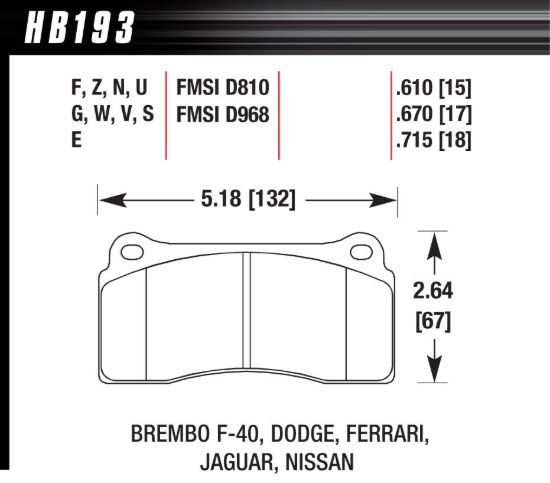 Motorsports Brake Pads DTC-60