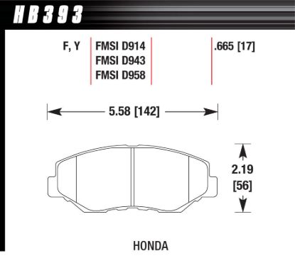 Brake Pad HPS Front 02-21 Honda