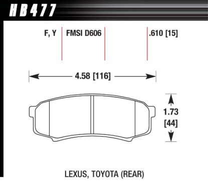 Performance Street Brake Pads HPS Rear Toyota SUV