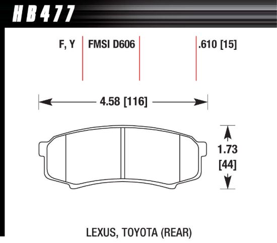 Performance Street Brake Pads HPS Rear Toyota SUV