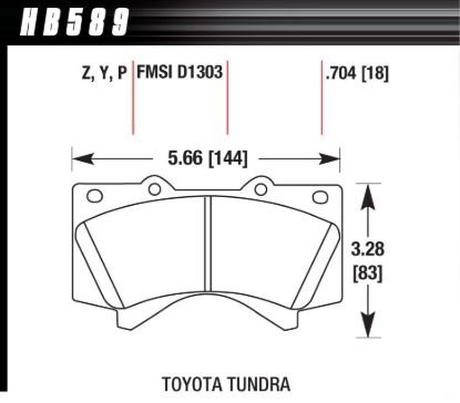 Performance Street Brake Pad LTS 07-22 Toyota P/U
