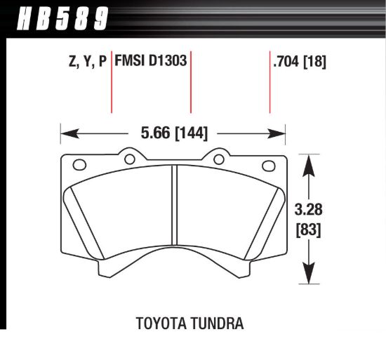 Performance Street Brake Pad LTS 07-22 Toyota P/U