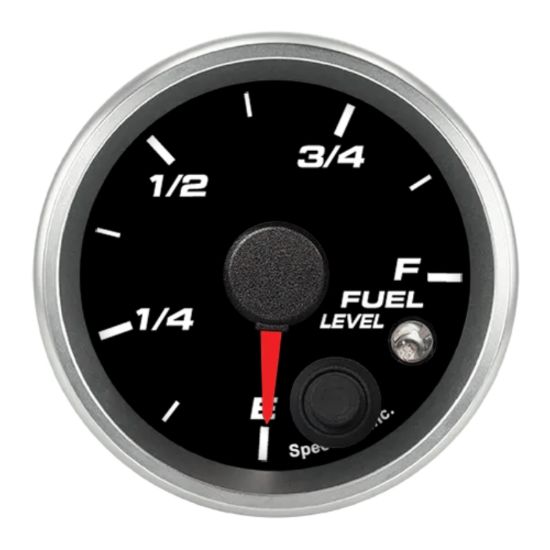 2-1/16in Fuel Lvl Gauge Programmable Black Face