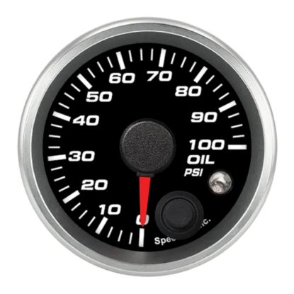 2-1/16in Oil Press Gauge 0-100psi w/warning light