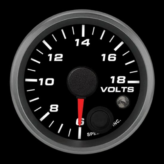 2-1/16in Volt Gauge 6-18V w/warning light