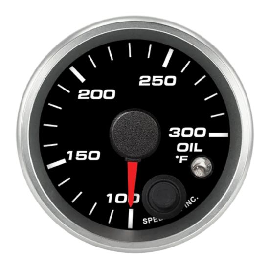 2-1/16in Oil Temp Gauge 100-300F w/warning light