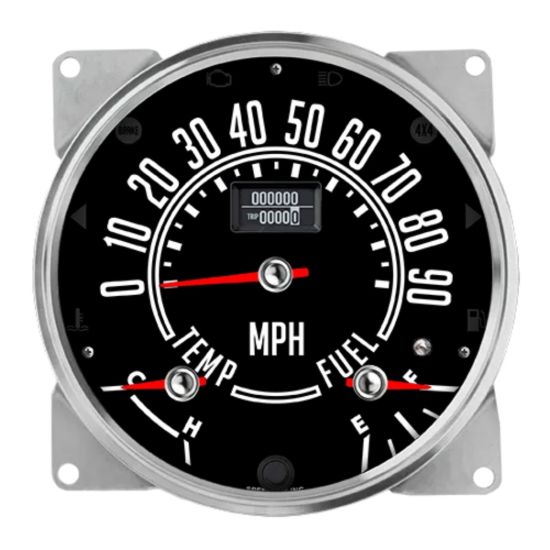 5-1/2in CJ Jeep Speedo GPS Cluster 90mph No Tac